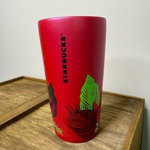 STARBUCKS Christmas 2021 POINSETTIA CERAMIC DOUBLE WALL TUMBLER 12 OZ